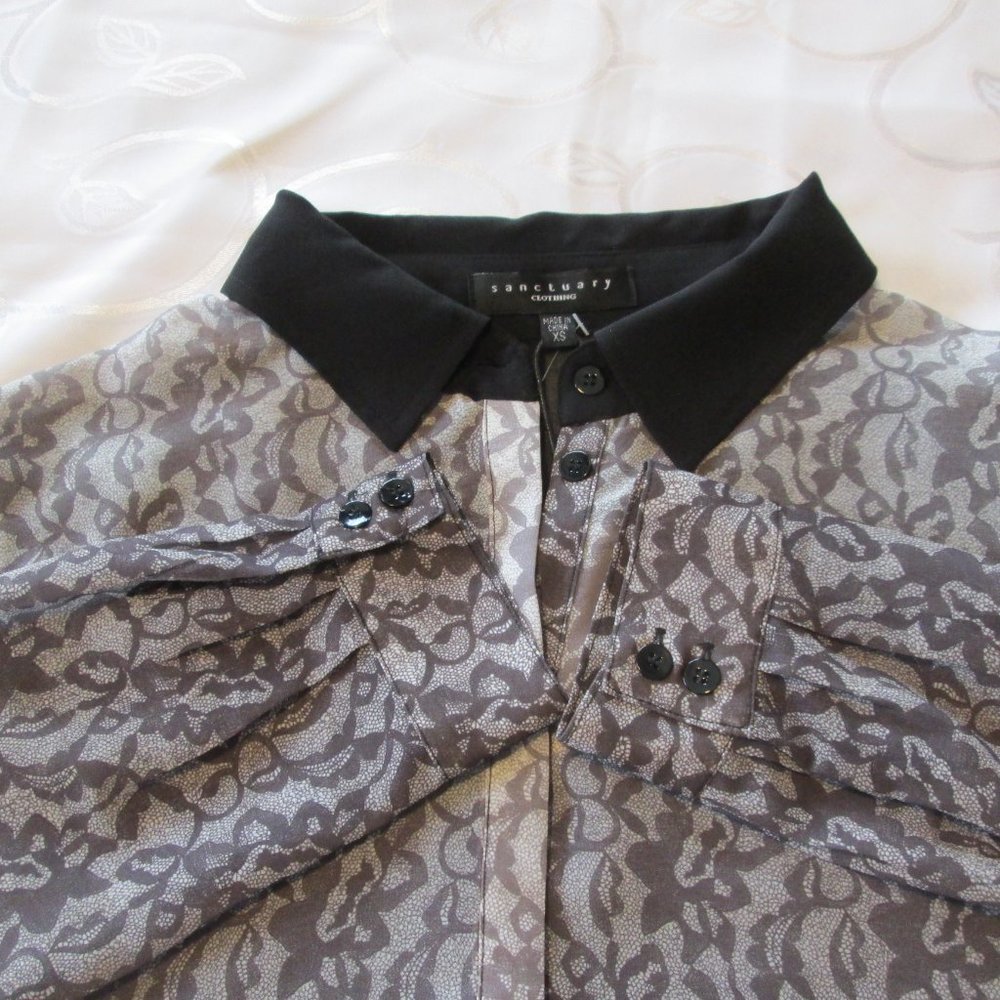 SANCTUARY SHEER TUNIC BLOUSE - Picture 5 of 12